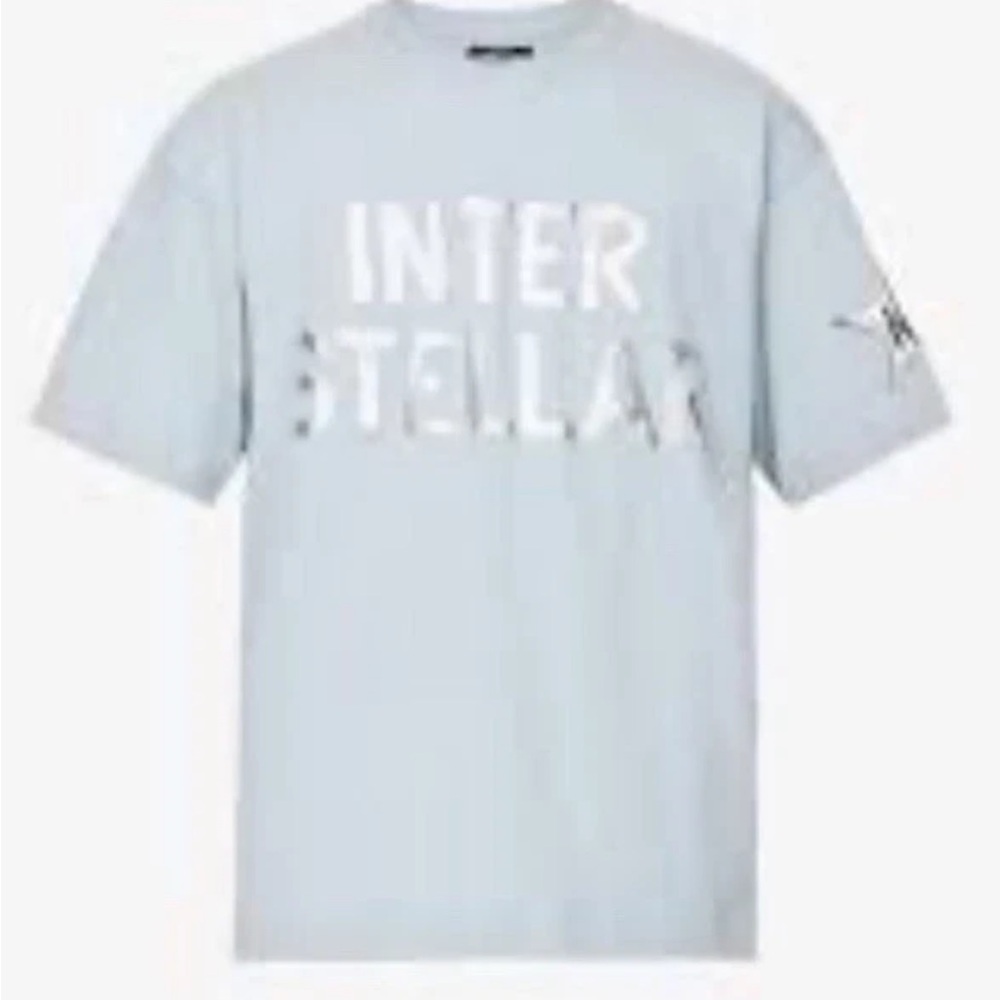 Keiser Clark Interstellar T Shirt Blue Silver Tee Size L  nwt